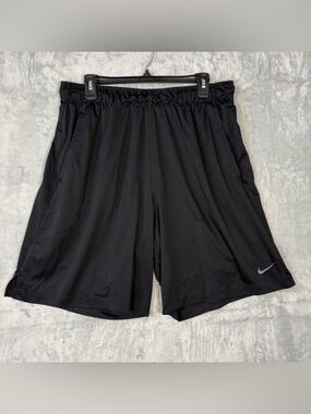Nike Dri-Fit Training Shorts Men XL Black Athletic Logo Running Gym Basketball